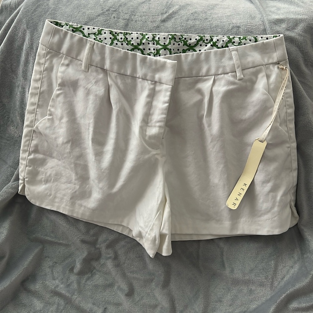 White 6” deck shorts